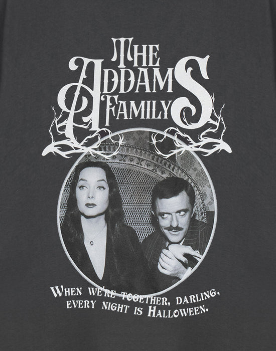 The Addams Family Every Night Is Halloween Unisex Grey Short Sleeved T-Shirt
