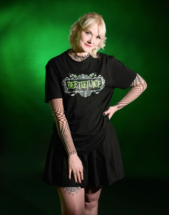 Beetlejuice Logo Unisex Black Short Sleeved T-Shirt