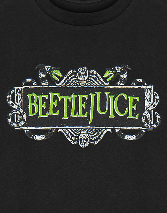Beetlejuice Logo Unisex Black Short Sleeved T-Shirt