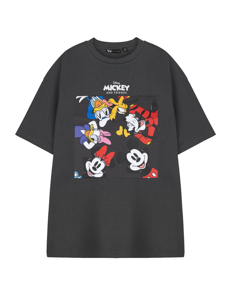 Disney Mickey & Friends Unisex Grey Short Sleeved T-Shirt