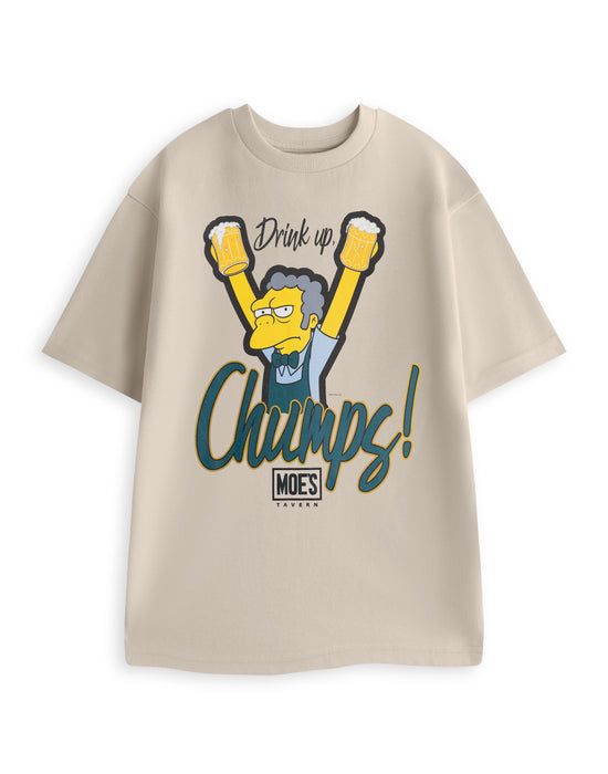 The Simpsons Moe's Tavern Mens Beige Short Sleeved T-Shirt