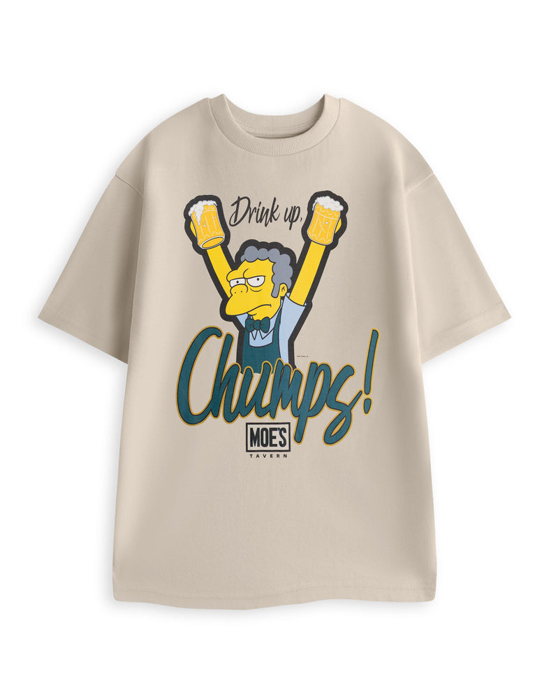 The Simpsons Moe's Tavern Mens Beige Short Sleeved T-Shirt