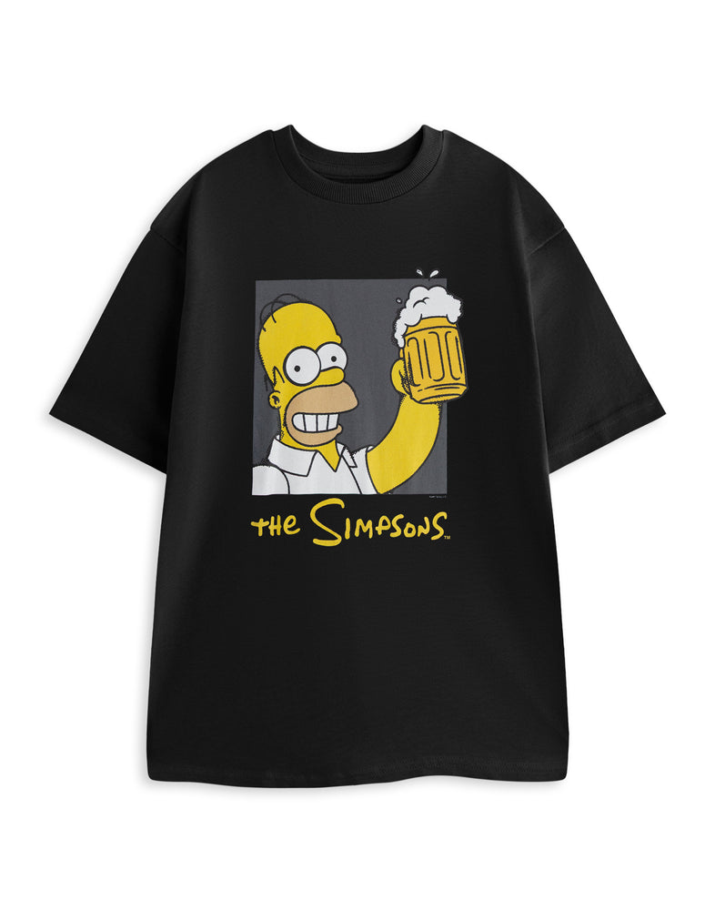The Simpsons Beer Mens Black Short Sleeved T-Shirt