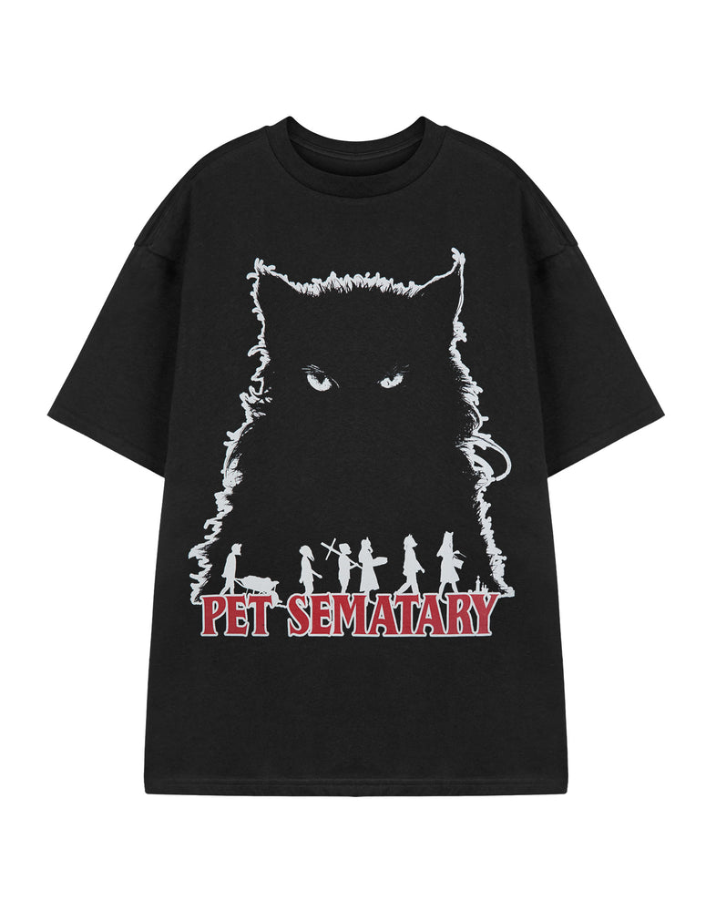 Pet Sematary Cat Unisex Black Short Sleeved T-Shirt