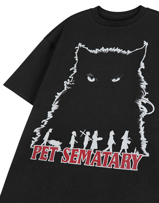 Pet Sematary Cat Unisex Black Short Sleeved T-Shirt