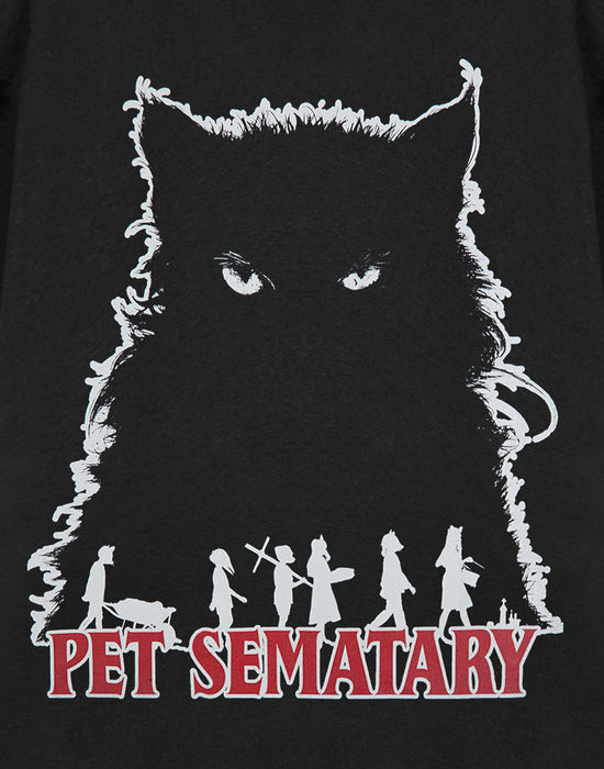 Pet Sematary Cat Unisex Black Short Sleeved T-Shirt