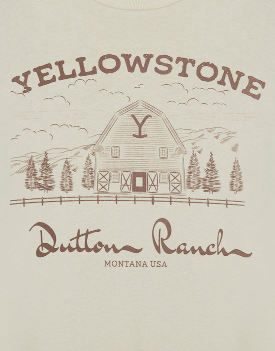 Yellowstone Barn Mens Beige Short Sleeved T-Shirt
