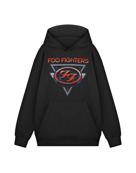 Foo Fighters Triangle Stars Adults Unisex Black Hoodie