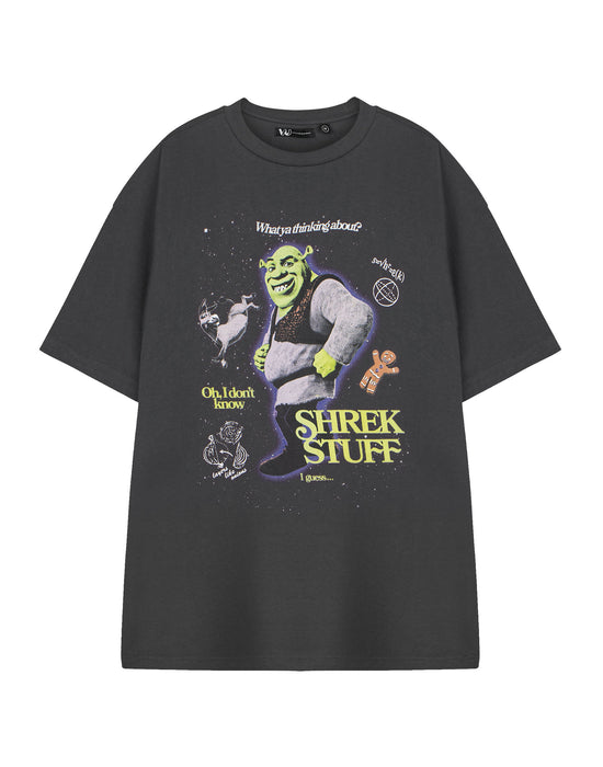 Shrek Shrek Stuff Unisex Grey Short Sleeved T-Shirt