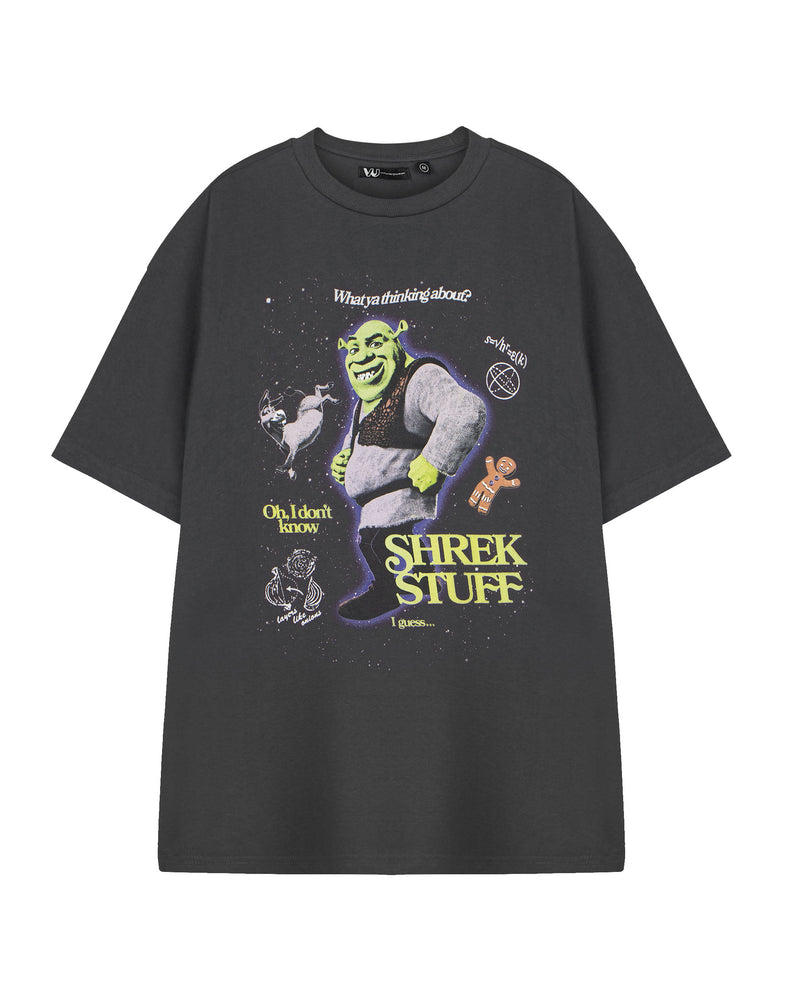 Shrek Shrek Stuff Unisex Grey Short Sleeved T-Shirt