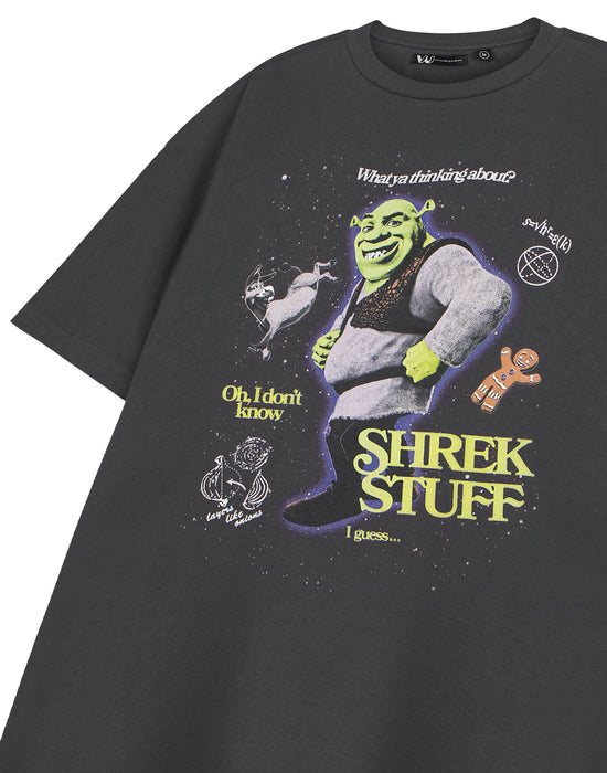 Shrek Shrek Stuff Unisex Grey Short Sleeved T-Shirt