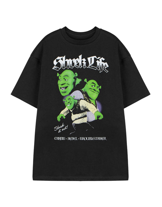 Shrek Shrek Life Unisex Black Short Sleeved T-Shirt