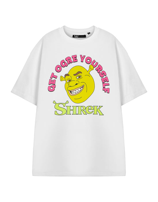 Shrek Get Ogre Yourself Unisex White Short Sleeved T-Shirt