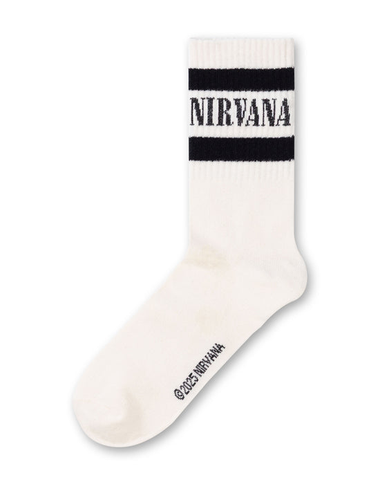 Nirvana Logo 3 Pack Mens Multicoloured Calf Socks Set of 3