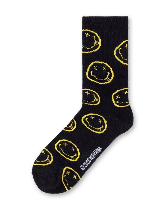Nirvana Logo 3 Pack Mens Multicoloured Calf Socks Set of 3