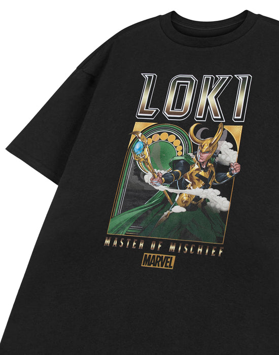 Marvel Loki Mens Black Short Sleeved T-Shirt