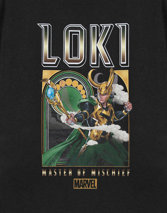 Marvel Loki Mens Black Short Sleeved T-Shirt
