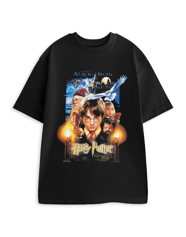 Harry Potter Sorcerers Stone Unisex Black Short Sleeved T-Shirt