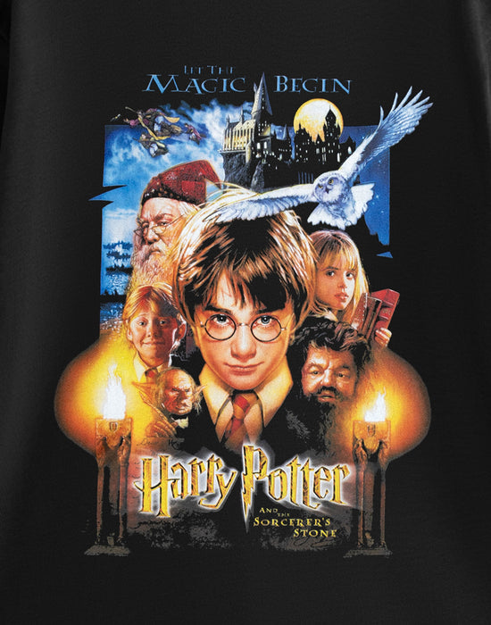 Harry Potter Sorcerers Stone Unisex Black Short Sleeved T-Shirt