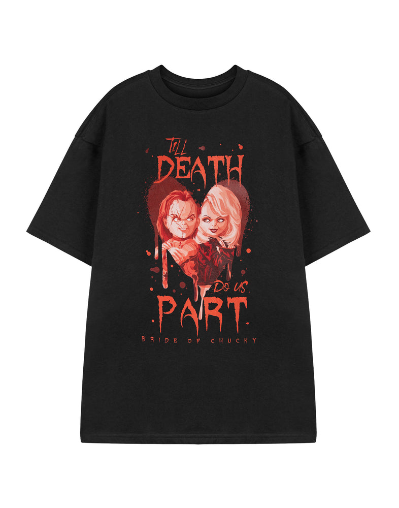 Chucky Heart Unisex Black Short Sleeved T-Shirt