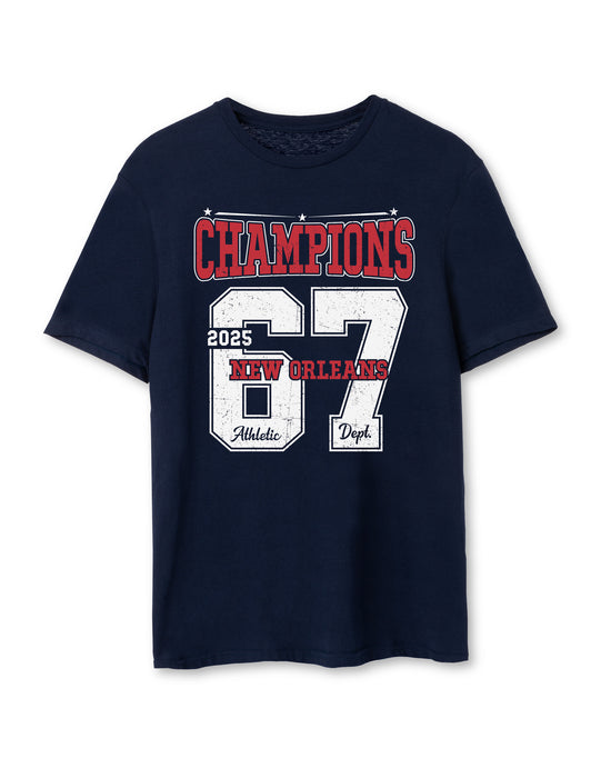 Show Me The Merch New Orleans Mens Blue Short Sleeved T-Shirt