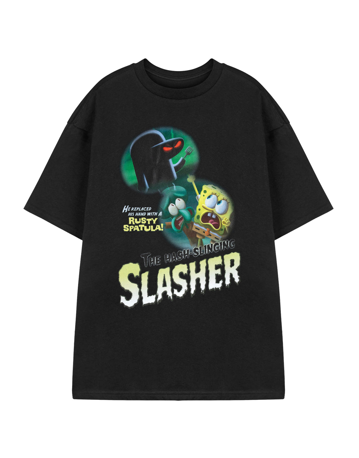 SpongeBob SquarePants The Hash Slinging Slasher Unisex Black Short Sleeved T-ShirtLarge