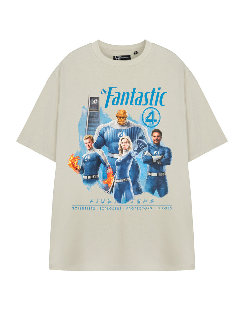 Marvel Fantastic Four First Steps Unisex Beige Short Sleeved T-Shirt
