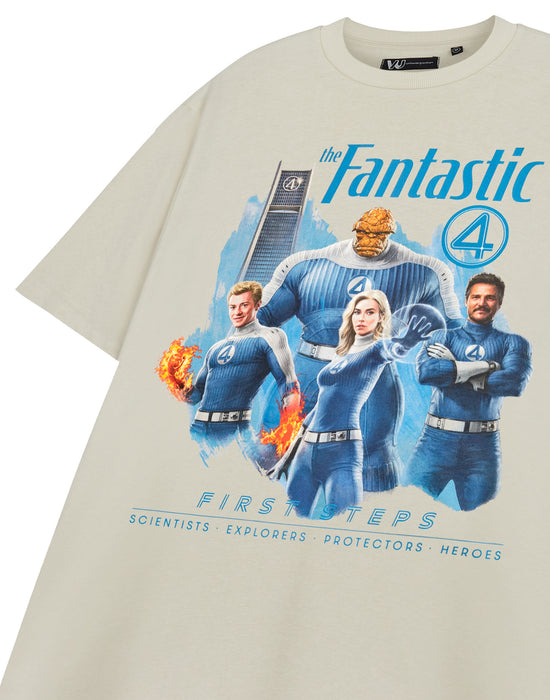 Marvel Fantastic Four First Steps Unisex Beige Short Sleeved T-Shirt