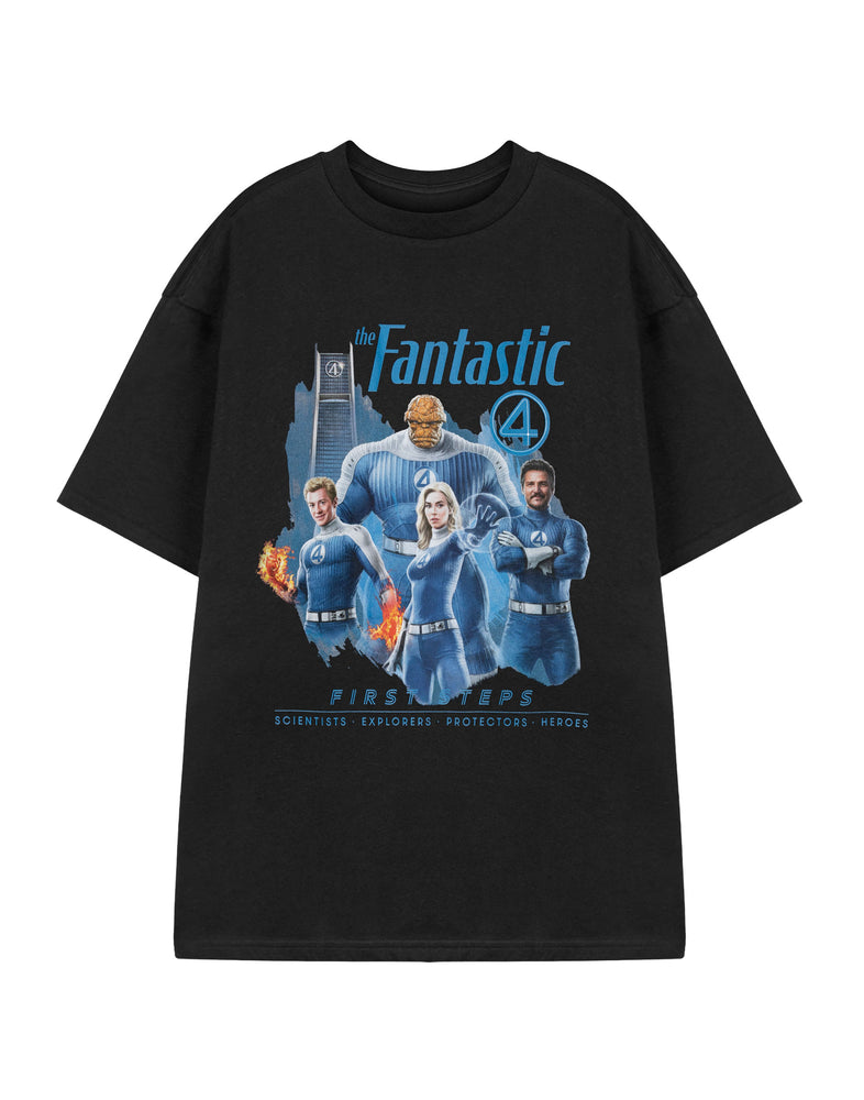 Marvel Fantastic Four First Steps Mens Black Short Sleeved T-Shirt