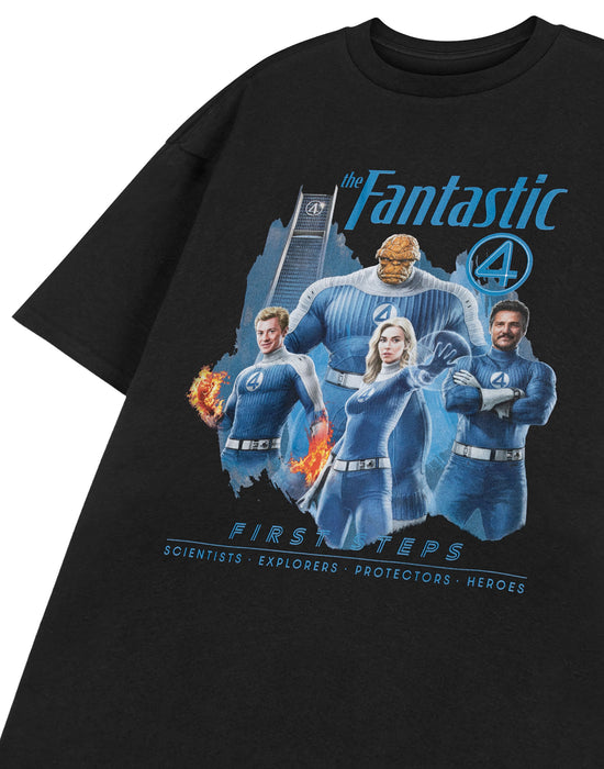Marvel Fantastic Four First Steps Mens Black Short Sleeved T-Shirt