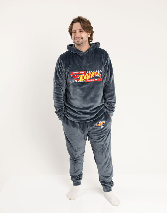 Hot Wheels Flame Racing Team Mens Navy Hoodie and Legging Set