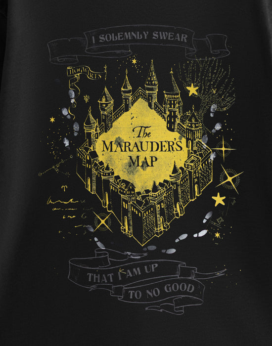 Harry Potter The Marauder's Map Unisex Black Short Sleeved T-Shirt