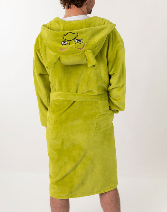 Shrek Character Unisex Green Hooded Bathrobe