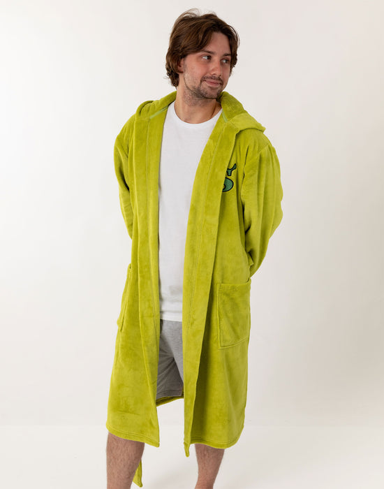 Shrek Character Unisex Green Hooded Bathrobe
