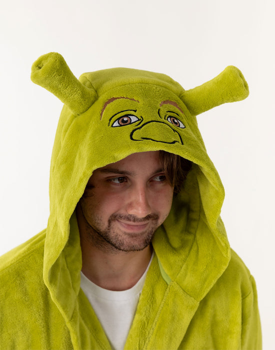 Shrek Character Unisex Green Hooded Bathrobe