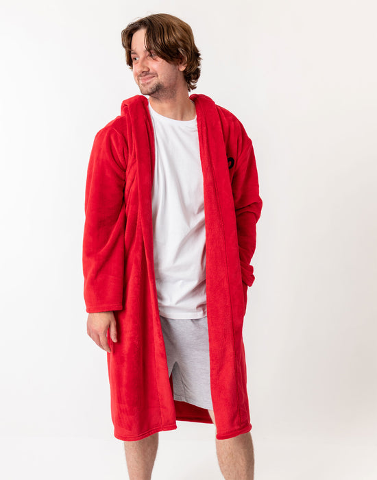 Sesame Street Elmo Unisex Red Hooded Bathrobe