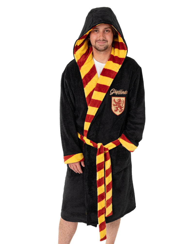 Harry Potter Gryffindor Unisex Black Hooded Bathrobe