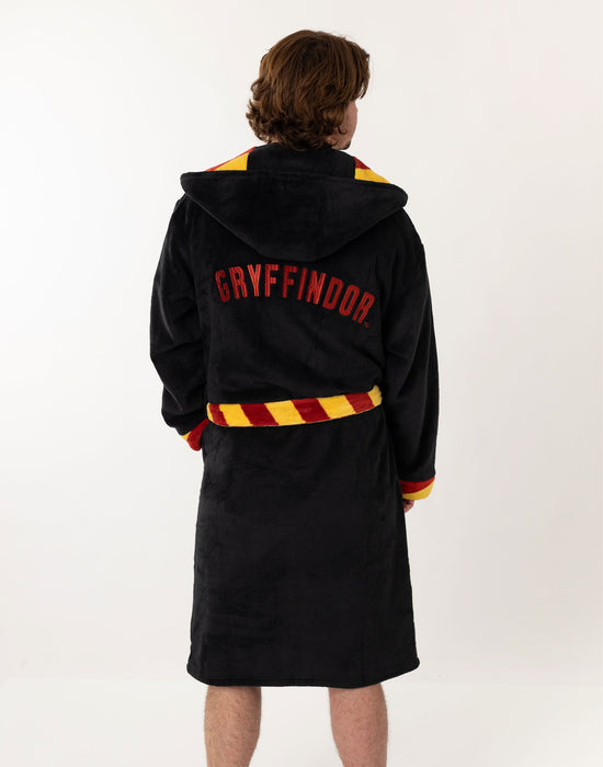 Harry Potter Gryffindor Unisex Black Hooded Bathrobe