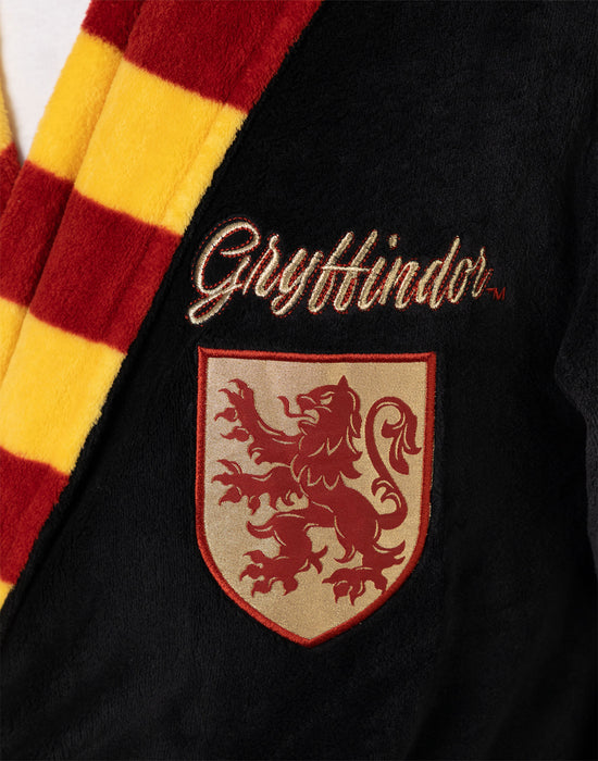 Harry Potter Gryffindor Unisex Black Hooded Bathrobe