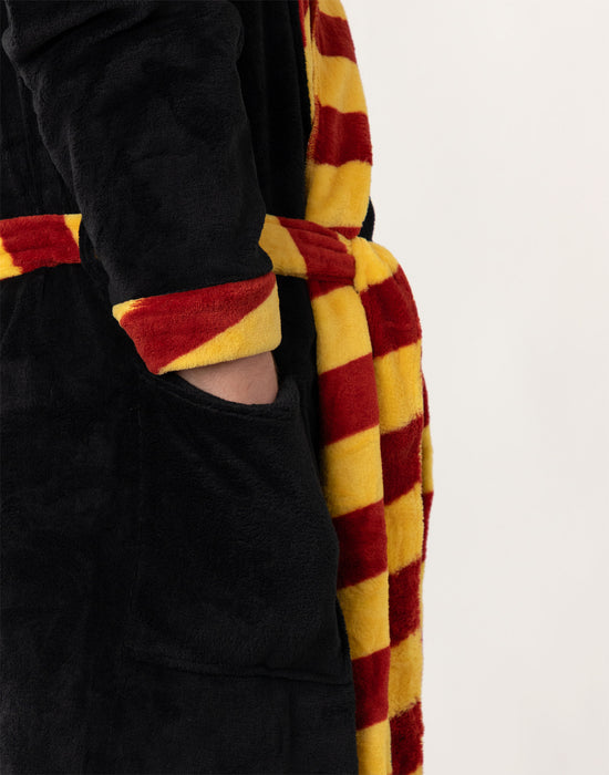 Harry Potter Gryffindor Unisex Black Hooded Bathrobe