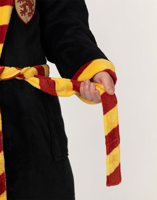 Harry Potter Gryffindor Unisex Black Hooded Bathrobe