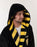 Harry Potter Hufflepuff Unisex Black Hooded Bathrobe