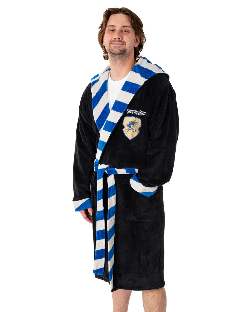 Harry Potter Ravenclaw Unisex Black Hooded Bathrobe
