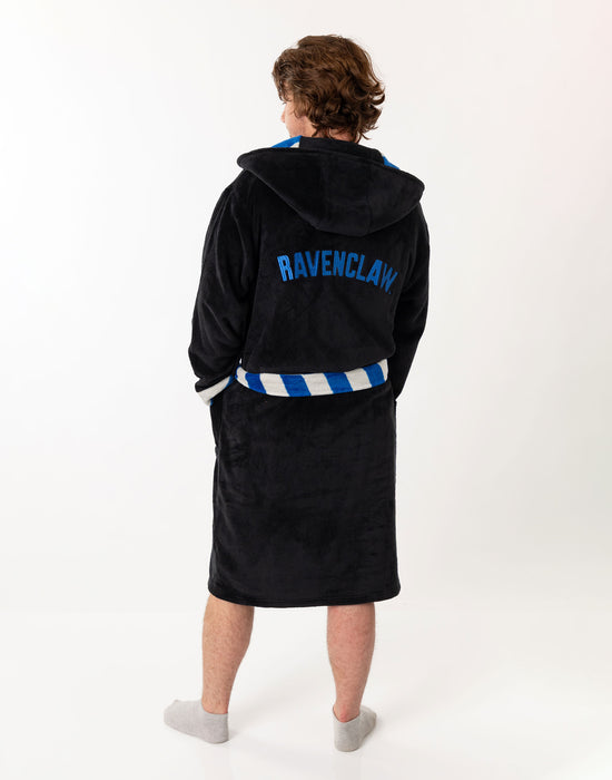 Harry Potter Ravenclaw Unisex Black Hooded Bathrobe