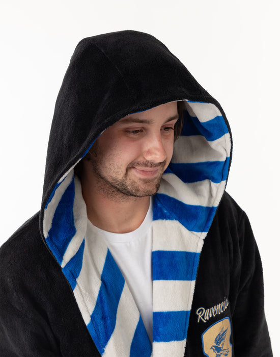Harry Potter Ravenclaw Unisex Black Hooded Bathrobe