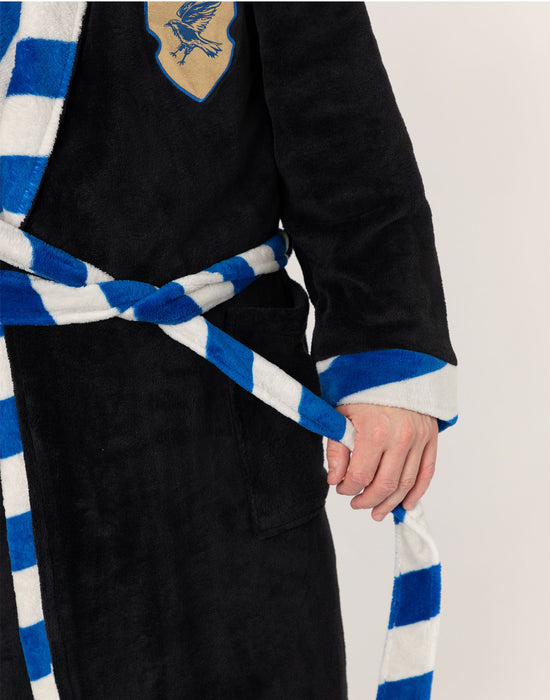 Harry Potter Ravenclaw Unisex Black Hooded Bathrobe