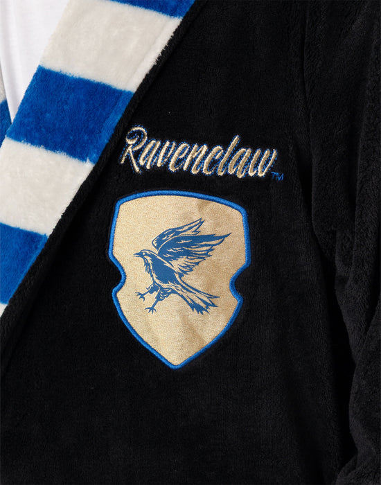 Harry Potter Ravenclaw Unisex Black Hooded Bathrobe