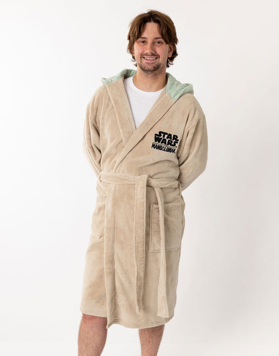 Star Wars Mandalorian Unisex Brown Hooded Bathrobe