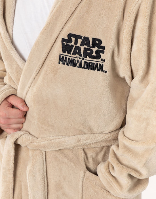 Star Wars Mandalorian Unisex Brown Hooded Bathrobe