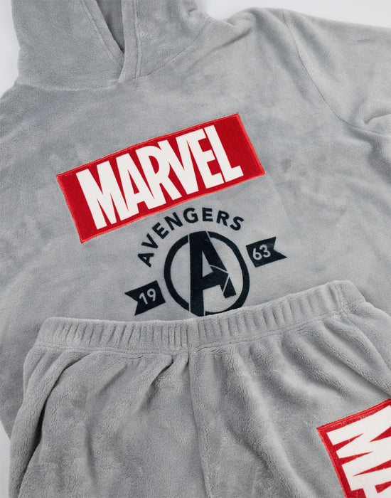 Marvel Avengers Mens Grey Long Sleeve Long Leg Pyjama Set